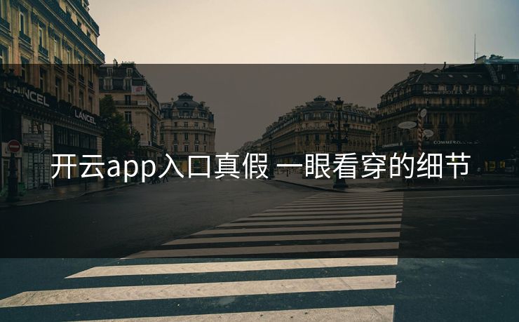 开云app入口真假 一眼看穿的细节 开云app入口真假 一眼看穿的细节